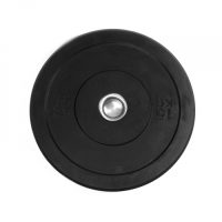 Gym Colored Plates 15kg Black Rubber (Pair)